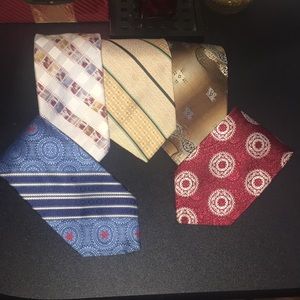 Bundle of 5 Assorted Brand Vintage Neckties